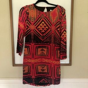 Sandro multi-colored open back dress